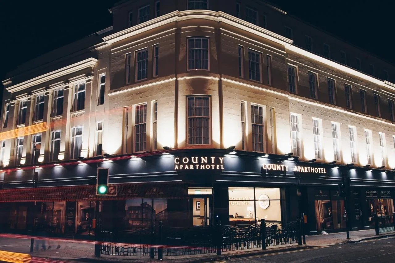 The County Hotel Newcastle building viewed from the street near Central Station